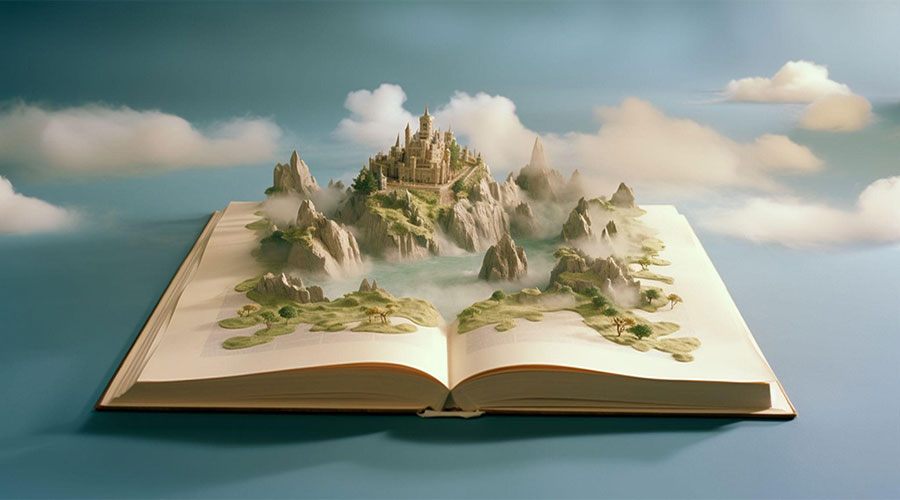 Fairytale Storytelling With Open Book Concept